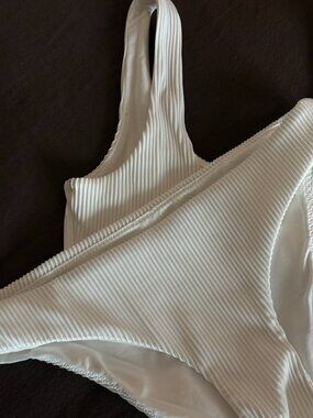 COS Ribbed White Bikini Set